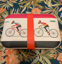 Lade das Bild in den Galerie-Viewer, Neue coole Lunch Box aus Bamboo für Kinder Motiv Bicycle
